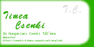 timea csenki business card